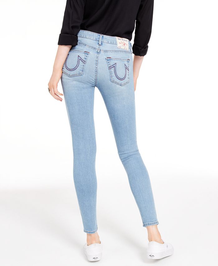 True Religion Women's Halle High Rise Skinny Jeans Blue Size 24