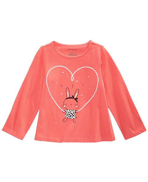 First Impressions Baby Girls Bunny Print Cotton T Shirt Created For
