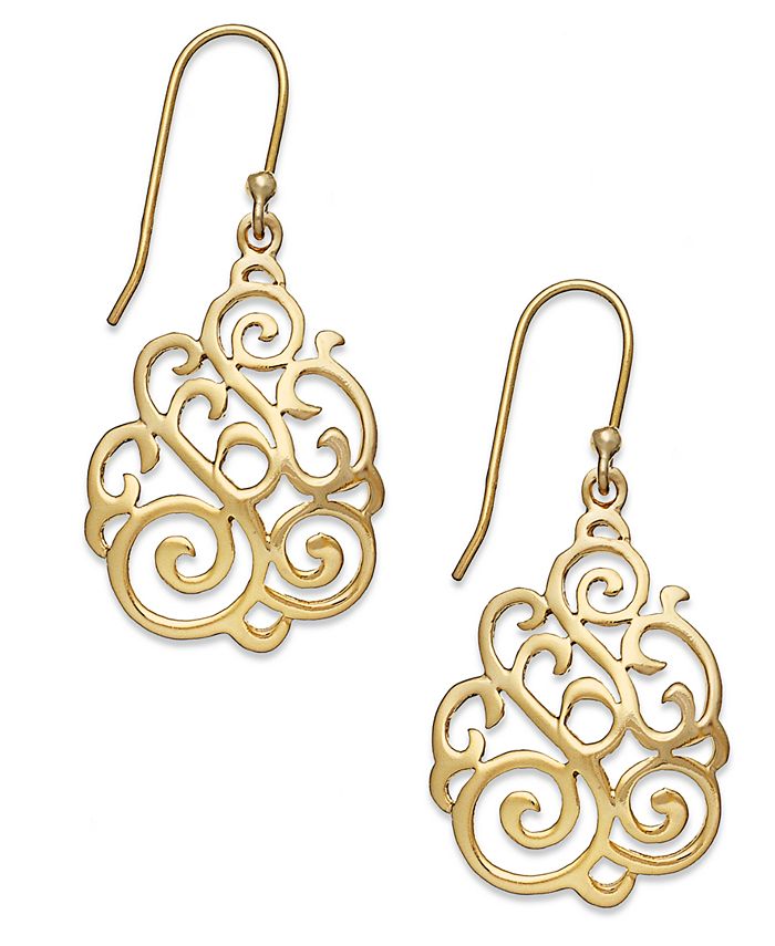 giani bernini earrings 18k gold over sterling silver