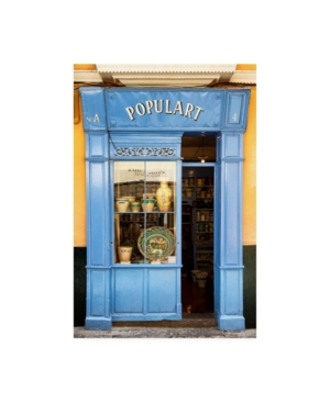 Trademark Global Philippe Hugonnard Made In Spain Old Blue Shop Front Canvas Art In Multi