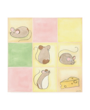 June Erica Vess Tic tac Mice in Pink Childrens Art Canvas Art - 155