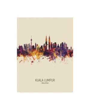 Trademark Global Michael Tompsett Kuala Lumpur Malaysia Skyline Portrait Iii Canvas Art In Multi