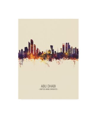 Trademark Global Michael Tompsett Abu Dhabi Skyline Portrait III Canvas Art - 15.5" x 21"