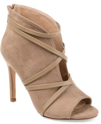 Strappy peep toe clearance booties