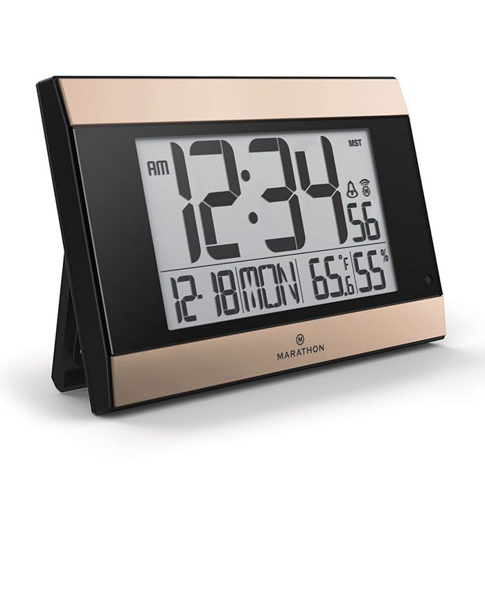 Marathon Atomic Wall Clock with Auto Back Light Feature, Calendar