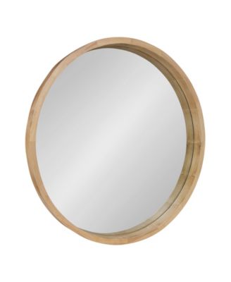 Hutton Round Wood Wall Mirror - 30" x 30"