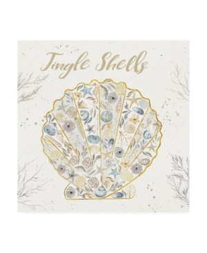 Jess Aiken Seaside Blossoms I Blue Jingle Canvas Art - 155