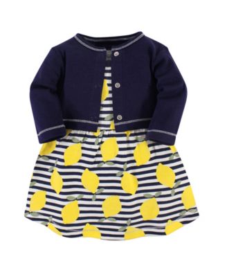 Touched by Nature Baby Girls Natural Cotton Dress and Cardigan - Yellow 20$