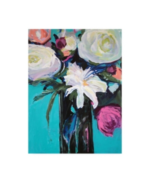 TRADEMARK GLOBAL JACQUELINE BREWE WHITE LILY BOUQUET CANVAS ART