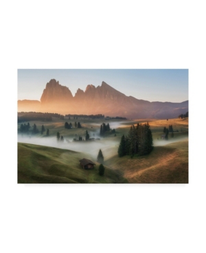Trademark Global Ales Krivec Alpe Di Siusi Fog Canvas Art In Multi
