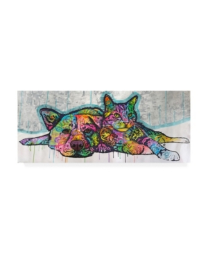 Trademark Global Dean Russo Companions Cat And Dog Canvas Art In Multi