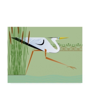 Marie Sansone Great Blue Heron on Green Canvas Art - 20