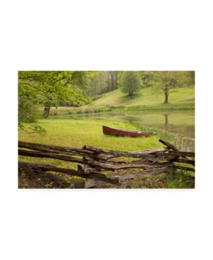 Trademark Global Monte Nagler Canoe And Fence Canvas Art In Multi