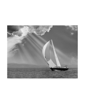 Trademark Global Monte Nagler Sailing Under Sunbeams Lanse Bay Michigan Canvas Art In Multi