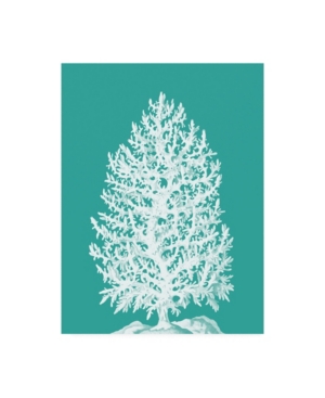 Trademark Global Fab Funky Coral Tree White On Turquoise Canvas Art In Multi