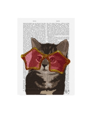 Trademark Global Fab Funky Kitten In Star Sunglasses Canvas Art In Multi