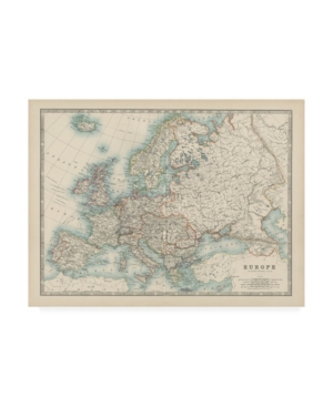 Trademark Global Johnston Johnstons Map Of Europe Canvas Art In Multi