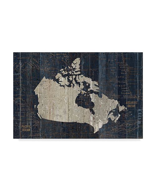 Trademark Global Wild Apple Portfolio Old World Map Blue Canada