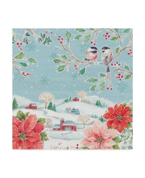Trademark Global Daphne Brissonnet Country Poinsettias Vi Canvas Art In Multi