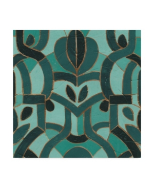 Trademark Global June Erica Vess Turquoise Mosaic I Canvas Art In Multi
