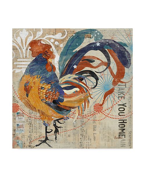 Trademark Global Evelia Designs Rooster Flair Iv Canvas Art 20
