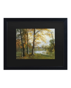 Trademark Global Albert Bierstadt A Quiet Lake Matted Framed Art In Multi