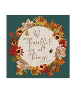 Katie Pertiet Fall Garden Iv Teal Canvas Art - 15