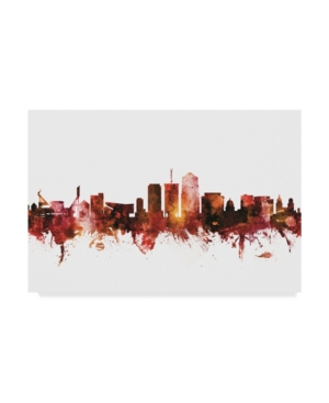 TRADEMARK GLOBAL MICHAEL TOMPSETT TUCSON ARIZONA SKYLINE RED CANVAS ART 