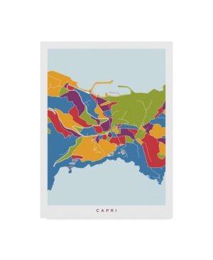 Trademark Global Michael Tompsett Capri Italy City Street Map Canvas Art In Multi