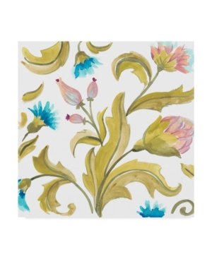 Trademark Global June Erica Vess Abbey Floral Tiles Ix Canvas Art In Multi
