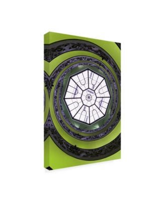 Trademark Global Philippe Hugonnard Dolce Vita Rome the Vatican Spiral Staircase Lime Green II Canvas Art - 27" x 33.5"