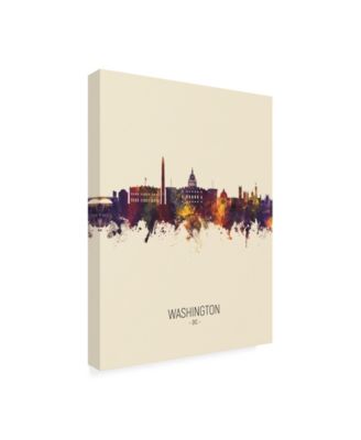 Trademark Global Michael Tompsett Washington DC Skyline Portrait III Canvas Art - 27" x 33.5"