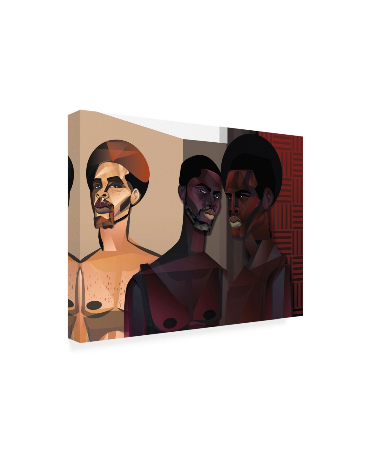 Jaleel Campbel Three Men Canvas Art -