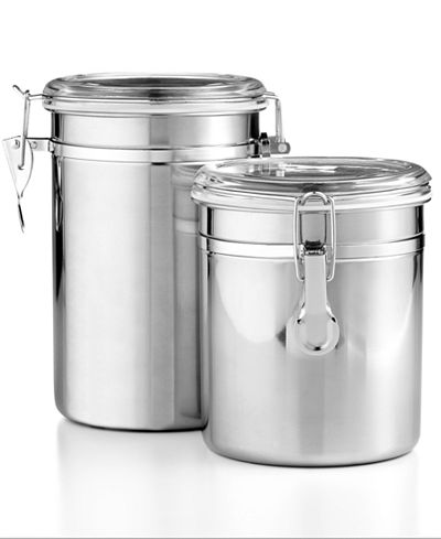 Martha Stewart Essentials Set of 2 Food Storage Canisters, Created for Macy's - Kitchen Gadgets ...