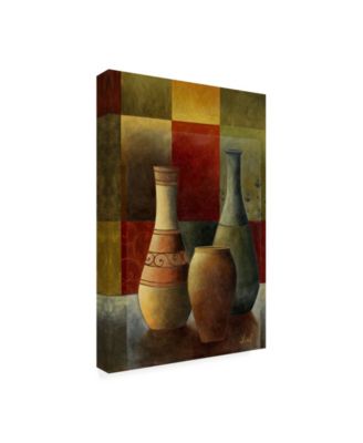 Trademark Global Pablo Esteban Vases Over Geometry 2 Canvas Art - 36.5" x 48"