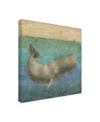 Megan Meagher Diving Whale II Canvas Art - 15" x 20"