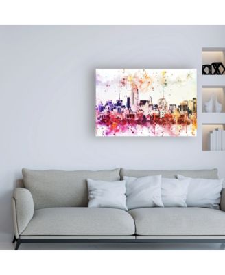 Trademark Global Philippe Hugonnard NYC Watercolor Collection - Manhattan View II Canvas Art - 15.5" x 21"