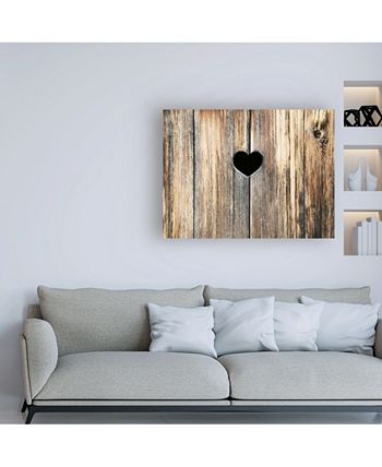 Trademark Global Brooke T. Ryan Heart in Wood Canvas Art - 15.5 x 21