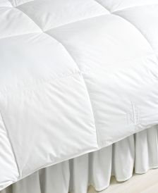Lightweight Down Alternative Full/Queen Comforter, Lite Loft Polyester Fill, 100% Cotton Cover
