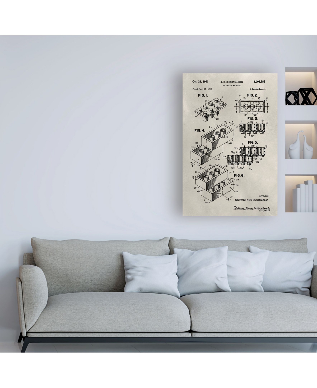 Alicia Ludwig Patent-Lego Canvas Art - 27" x 33.5"