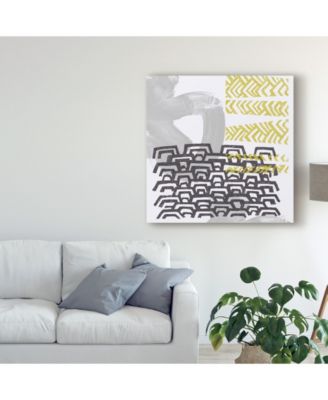 Trademark Global June Erica Vess Block Print Abstract VI Canvas Art - 20" x 25"