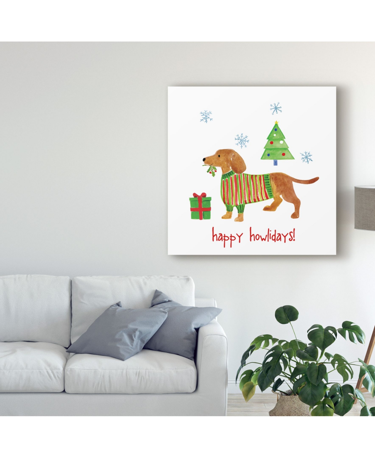 Farida Zaman Christmas Puppers Iv Canvas Art -