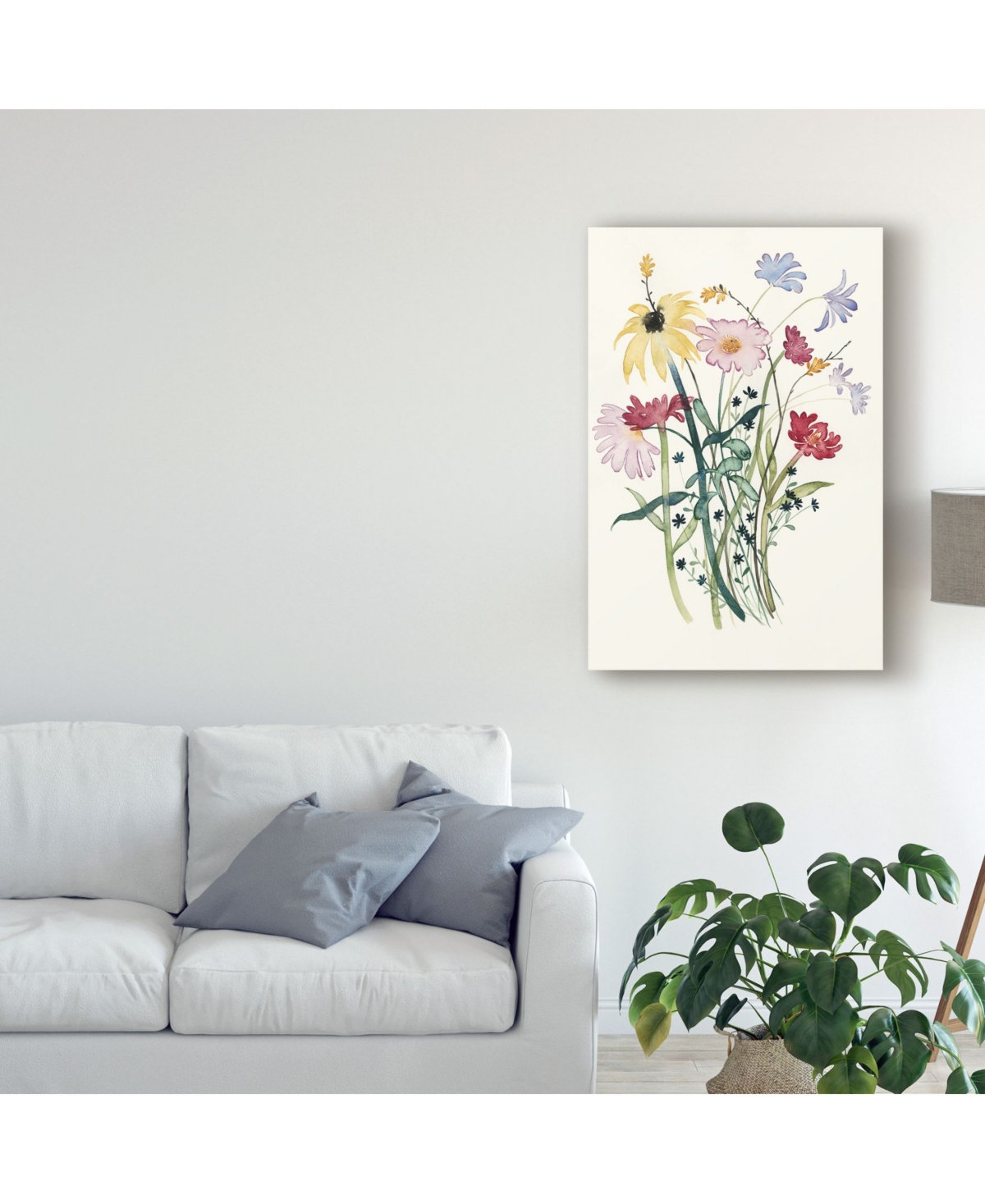 Grace Popp Wildflower Watercolor I Canvas Art -