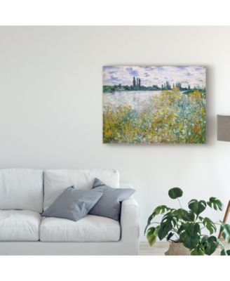 Claude O. Monet Lle Aux Fleurs Near Vetheuil Canvas Art - 20" x 25"