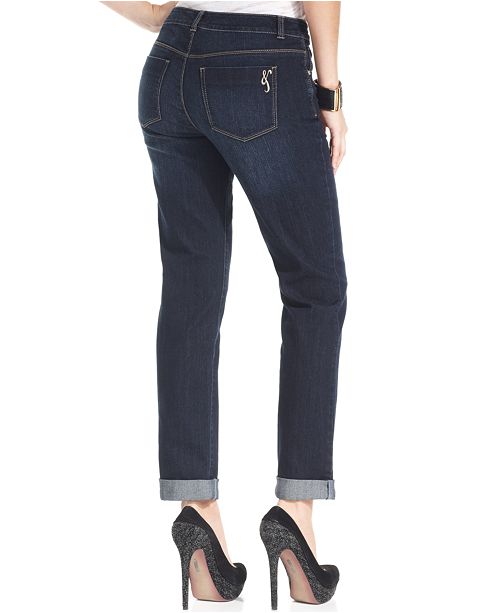 Style & Co Petite Curvy-Fit Skinny Boyfriend Jeans, Created for Macy&#39;s & Reviews - Jeans ...