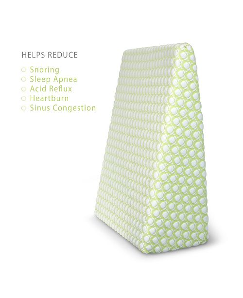 Rio Home Fashions Sleep Yoga Wedge Pillow 10" Memory Foam with Cover