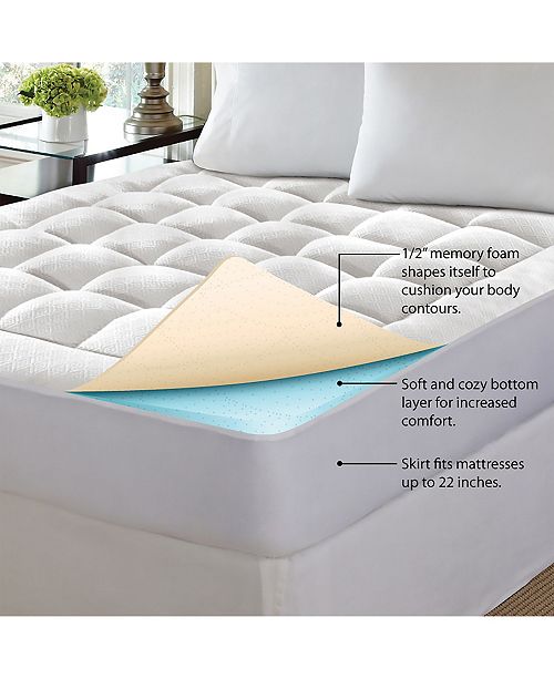 Rio Home Fashions Pure Rest 1 5 Washable Memory Foam Mattress Pad Full Reviews Mattress Pads Toppers Bed Bath Macy S