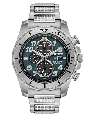 Citizen Eco-Drive Men's Chronograph Promaster Tough Stainless Steel Bracelet Watch 44mm