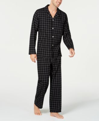 Club Room - Men's Checked Flannel Pajama Set