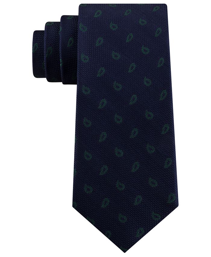 Tommy Hilfiger Men's Classic Textured Paisley Silk Tie - Macy's